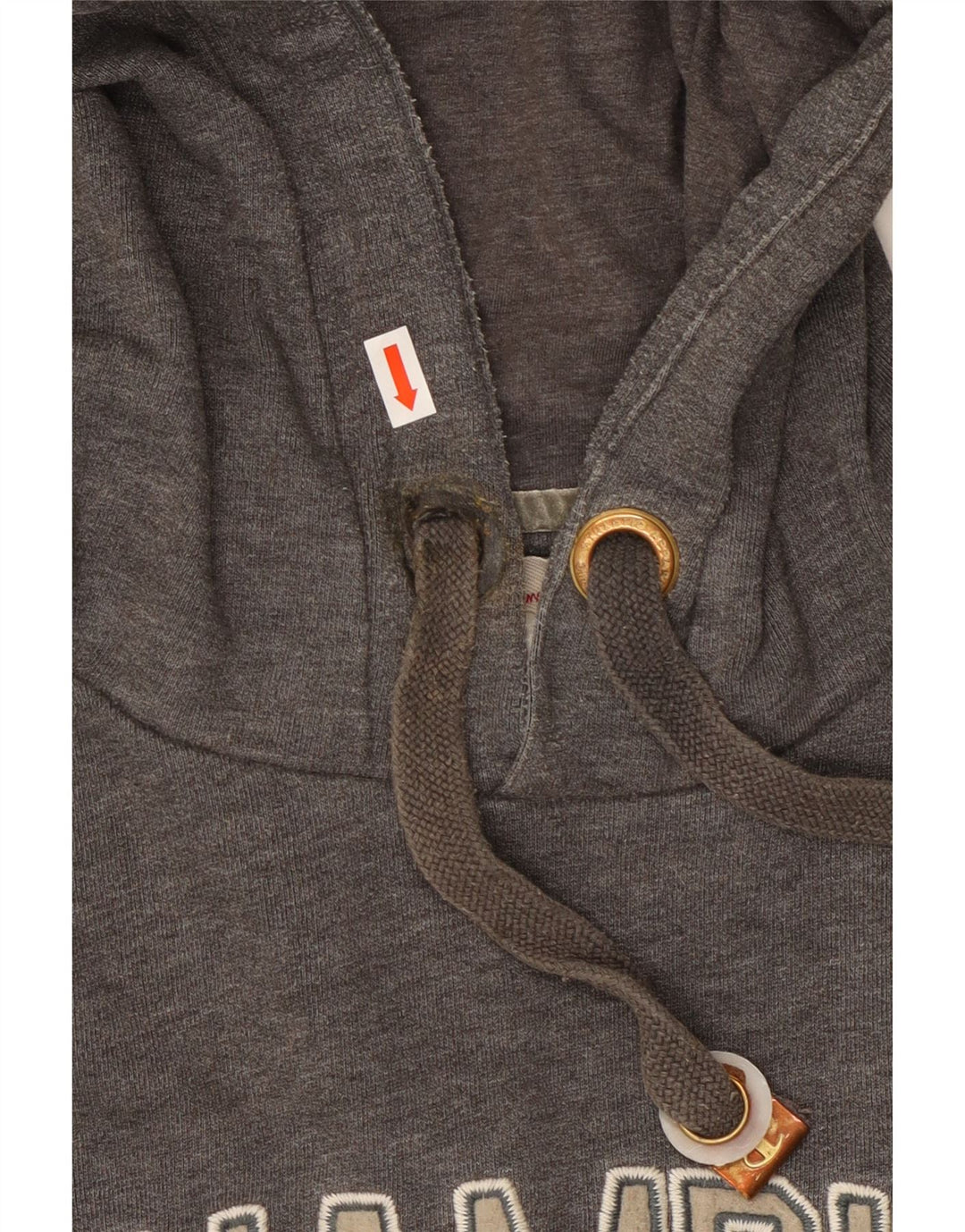 CHAMPION Grafisk hættetrøje til kvinder UK 16 Stor grå bomuld