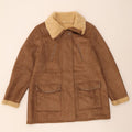 Marks & Spencer Sherpajakke til kvinder UK 16 Stor brun polyester