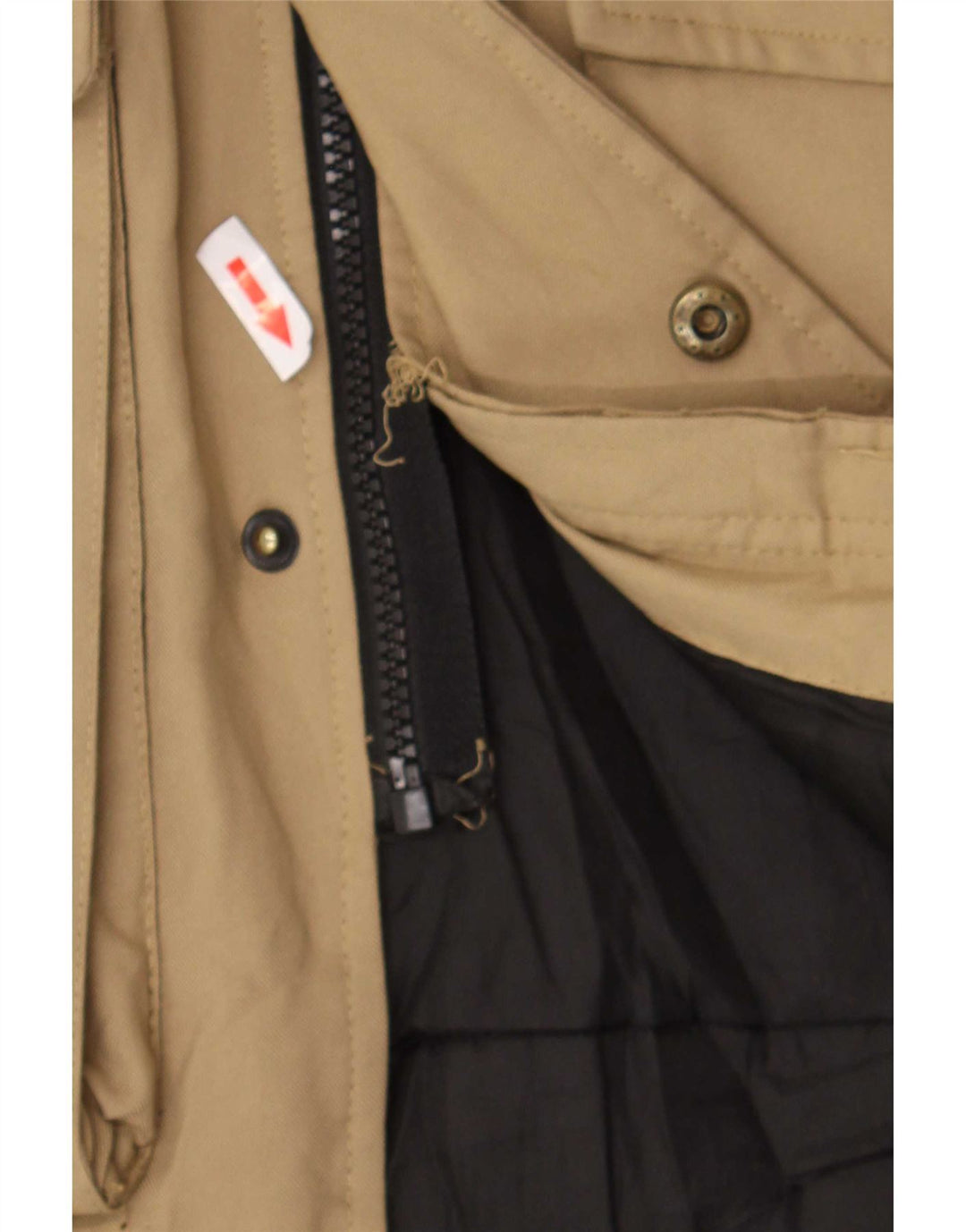 Jack & Jones Herre Hooded Parka Jacket UK 38 Medium Beige Polyester