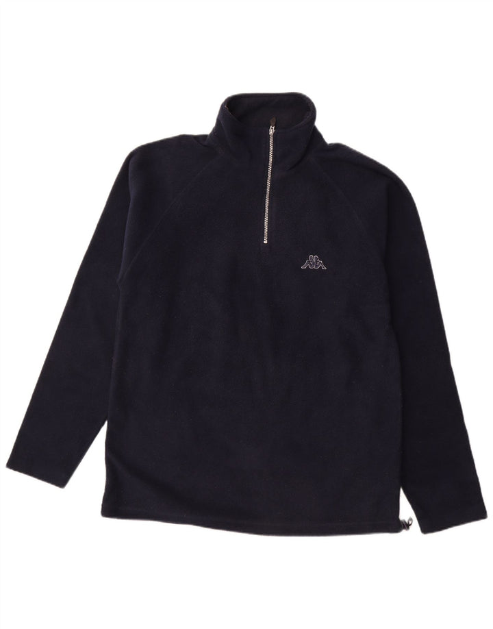 KAPPA Fleece Jumper med lynlås til mænd mellem marineblå polyester