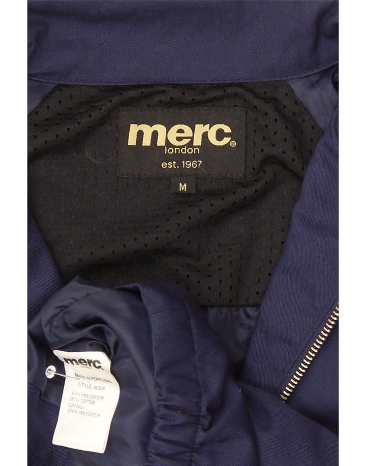 Merc Herre Bomber Jacket UK 38 Medium Navy Blue Polyester