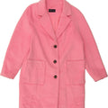 MARKS & SPENCER Womens Overcoat UK 14 Large Pink Polyester Vintage Marks & Spencer and Second-Hand Marks & Spencer from Messina Hembry 