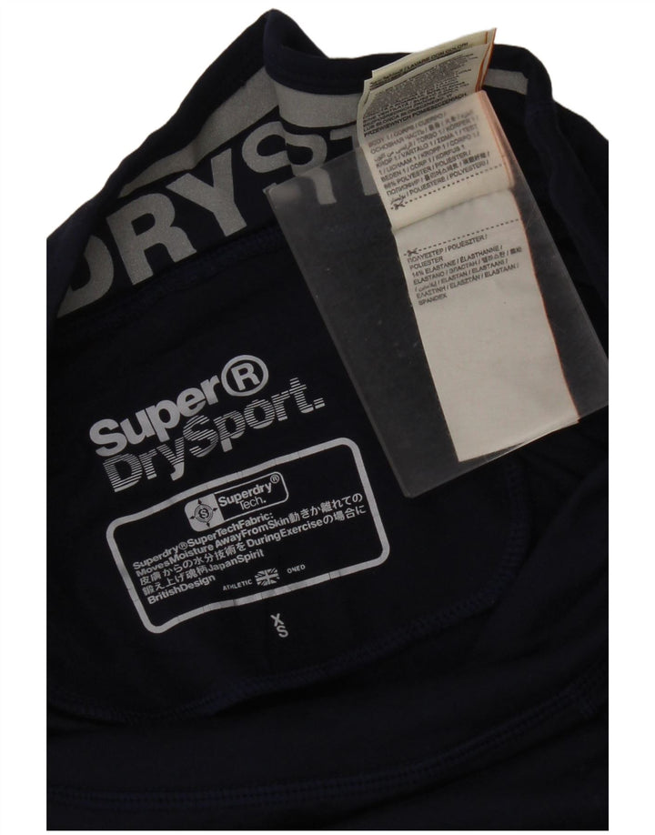 Superdry Graphic Capri Leggings til kvinder UK 6 XS Navy Blue Polyester