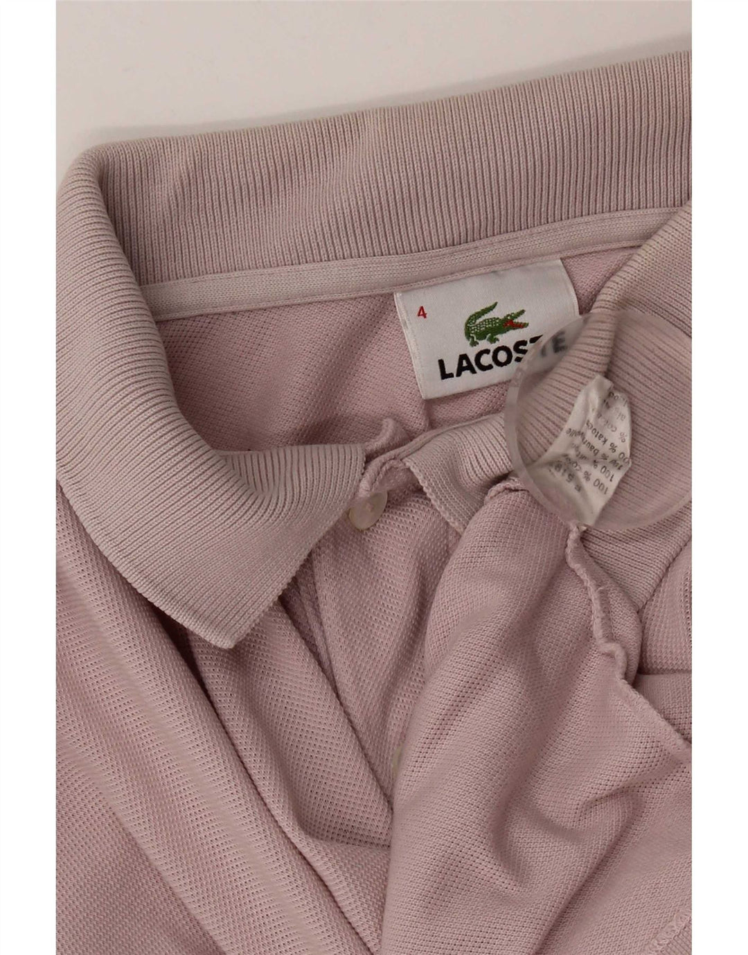 Lacoste herre poloshirt størrelse 4 Medium Pink bomuld