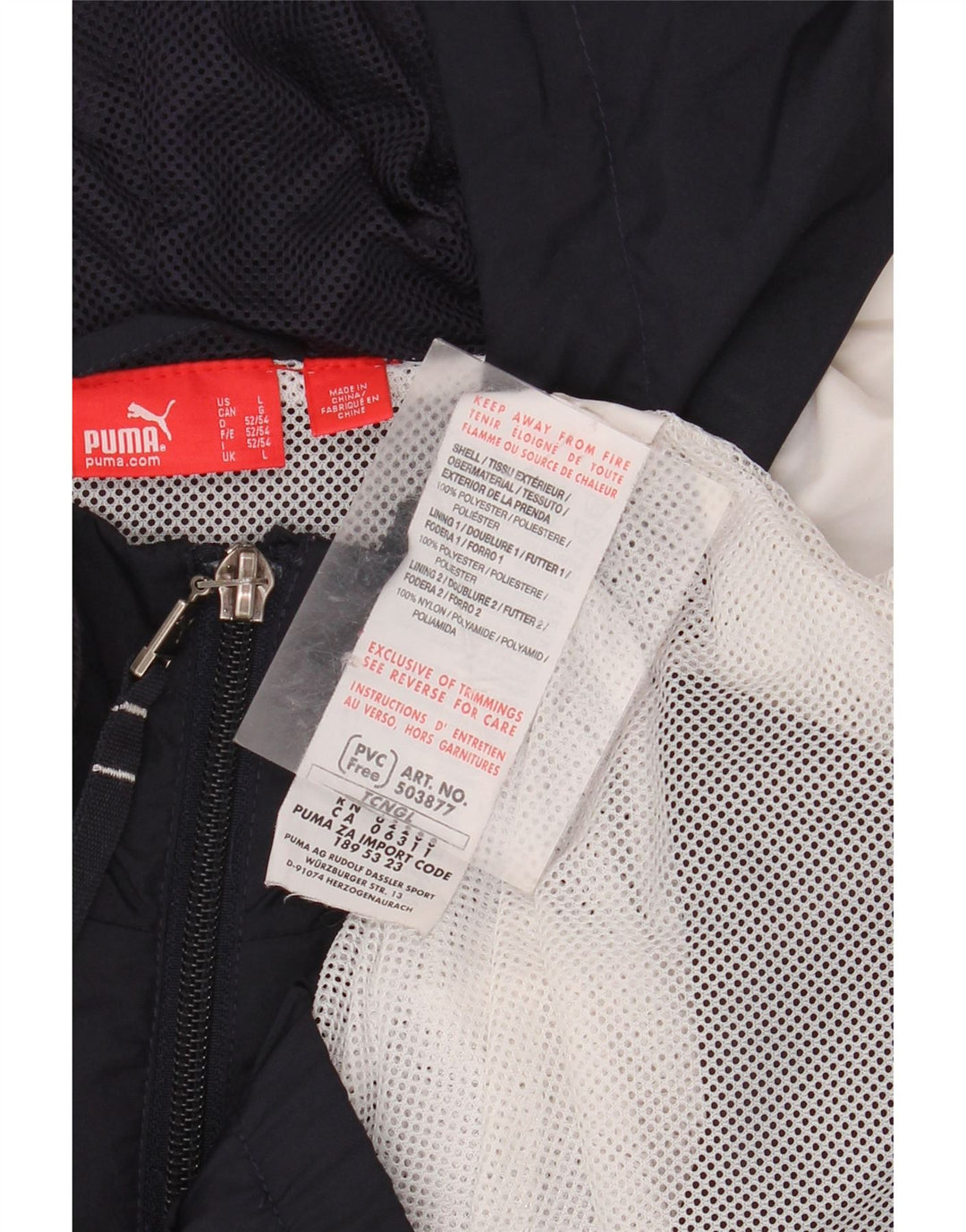 PUMA Træningsdragt med hætte til mænd Topjakke Stor marineblå farveblok