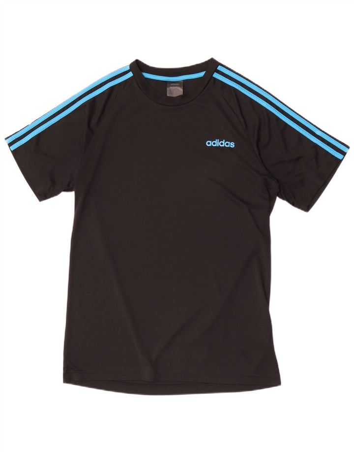 ADIDAS Herre Climalite T-Shirt Top Medium Sort Polyester