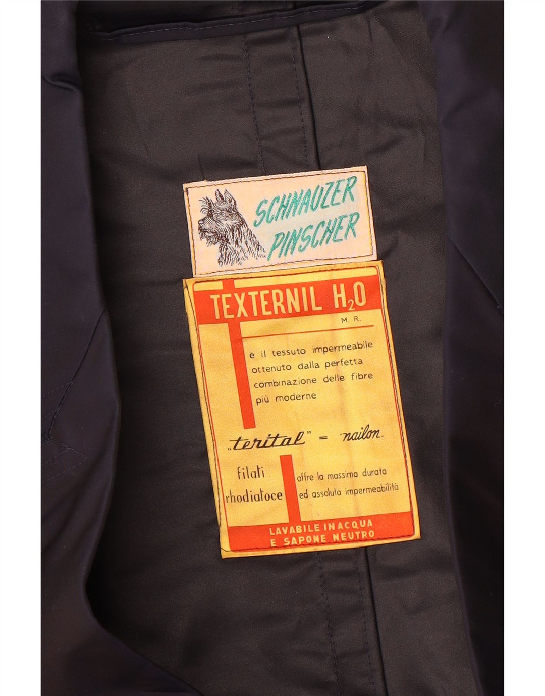 Vintage Trench Coat til mænd UK 40 Large Navy Blue Nylon