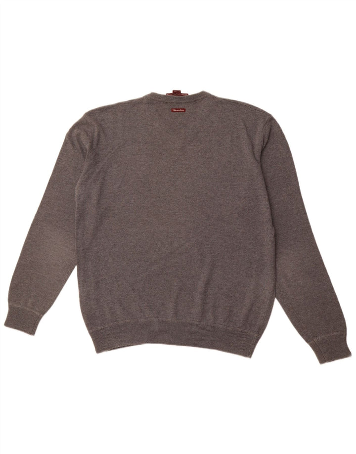 MARLBORO CLASSICS Herre V-hals sweater XL Grå uld