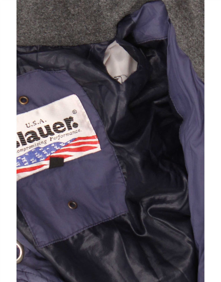 Blauer Polstret Herrejakke UK 38 Medium Navy Blue Polyamid