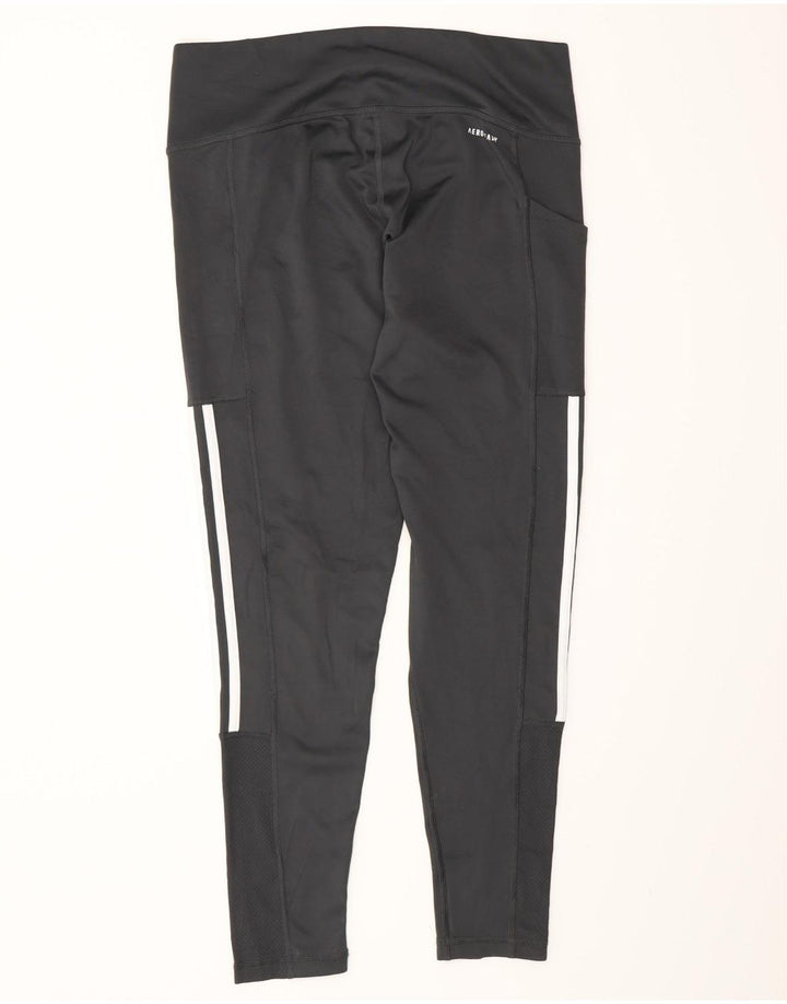 Adidas Aeroready Leggings til kvinder UK 16/18 Large Black Polyester