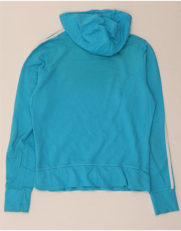 Adidas Graphic Hoodie Jumper UK 14 Medium Blue Bomuld