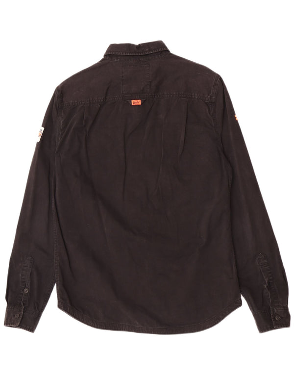 Superdry Mens Shirt Large Black Cotton