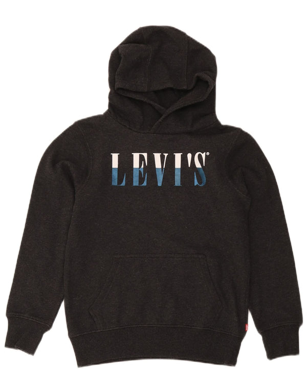 Levi's Boys Grafisk hættetrøjetrøje 11-12 år Grå bomuld