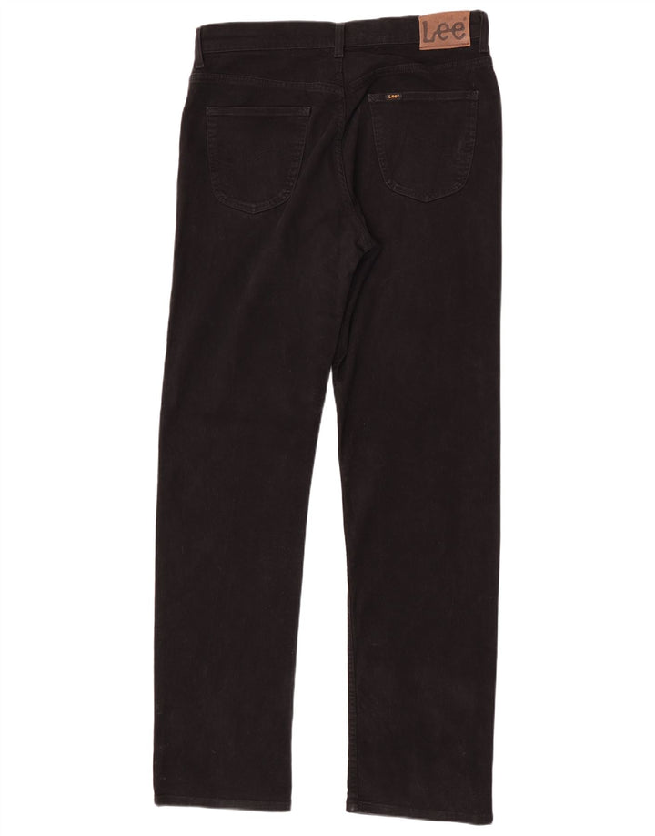 Lee Mens Brooklyn Straight Jeans W36 L36 Sort Bomuld