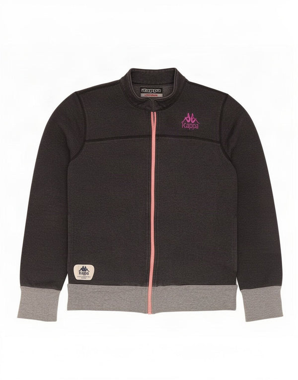 Kappa træningsdragt topjakke til kvinder UK 12 Medium Grey Colourblock Sports