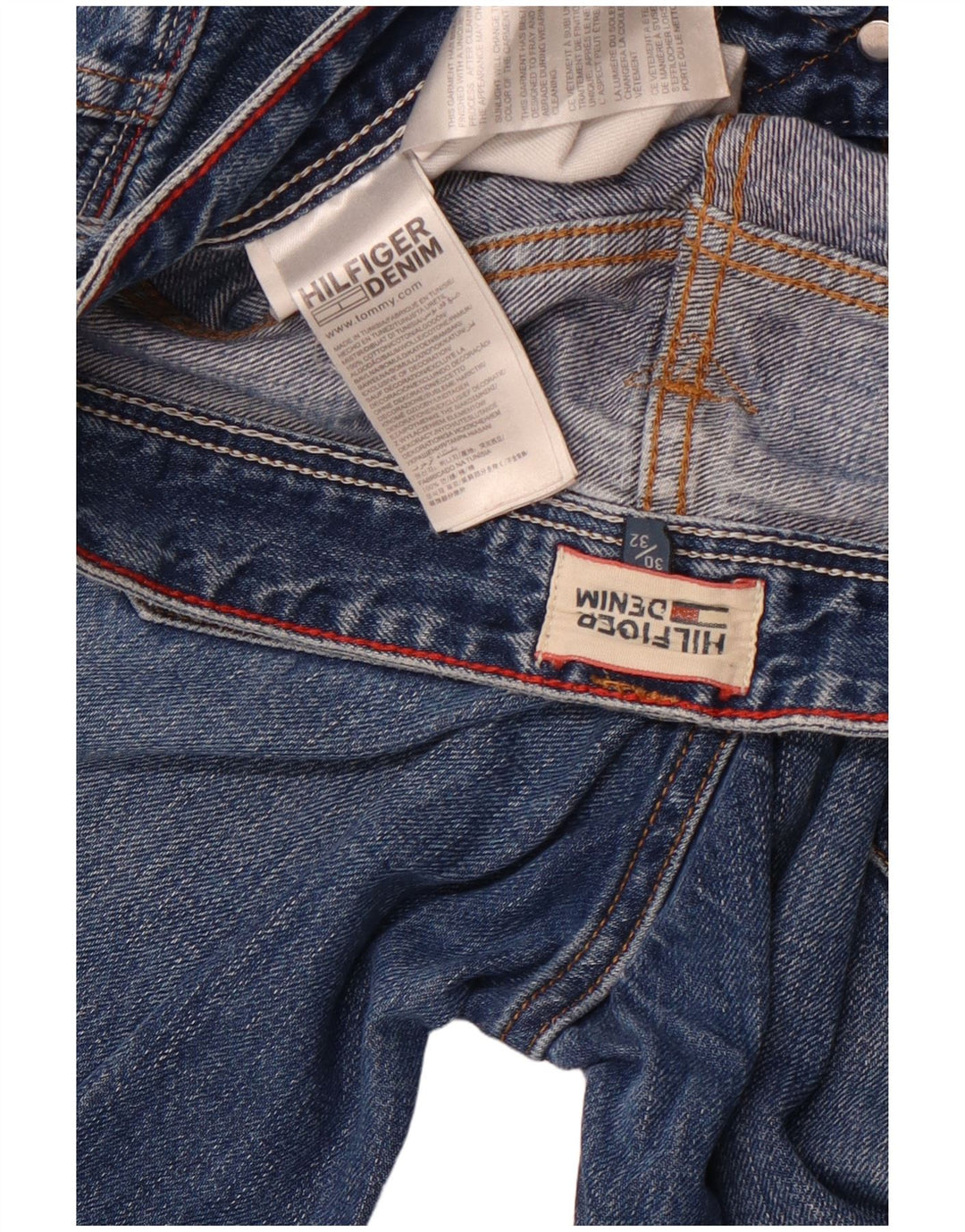 TOMMY HILFIGER Straight jeans til mænd W30 L32 blå bomuld