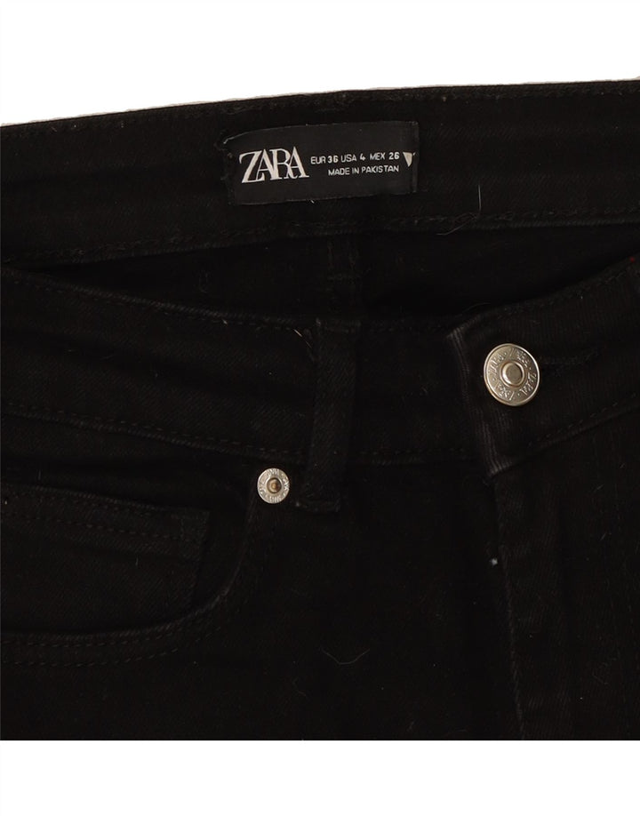 ZARA Womens Bootcut Jeans EU 36 XS W26 L33 Black Cotton Vintage Zara and Second-Hand Zara from Messina Hembry 