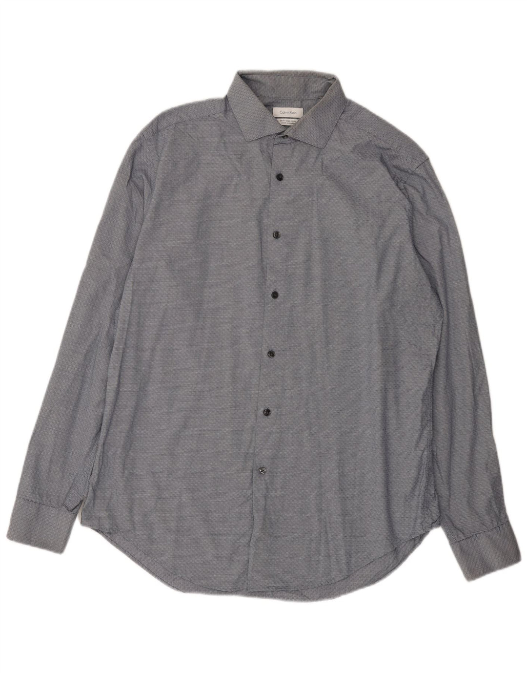 Calvin Klein Herre Slim Fit Skjorte Stor Marineblå Geometrisk