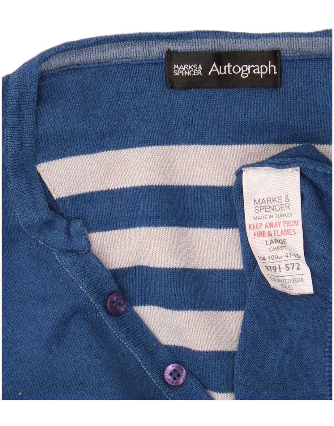 Marks & Spencer Herre Autograph V-hals sweater Stor Blå