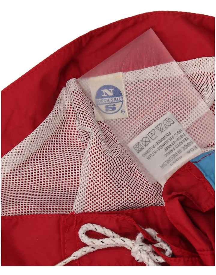 NORTH SAILS Grafiske badeshorts til mænd Store Røde Colourblock Polyamid