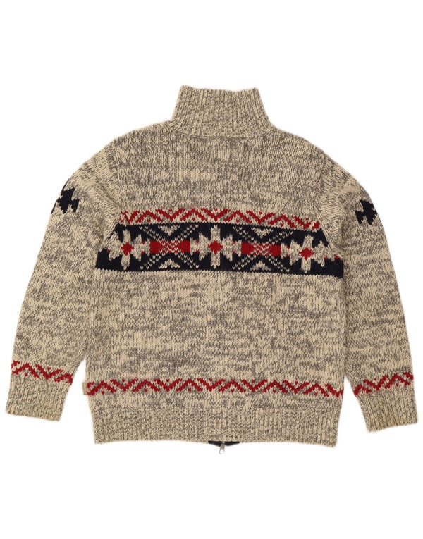 Rifle Herre cardigan sweater Medium Grey Fair Isle