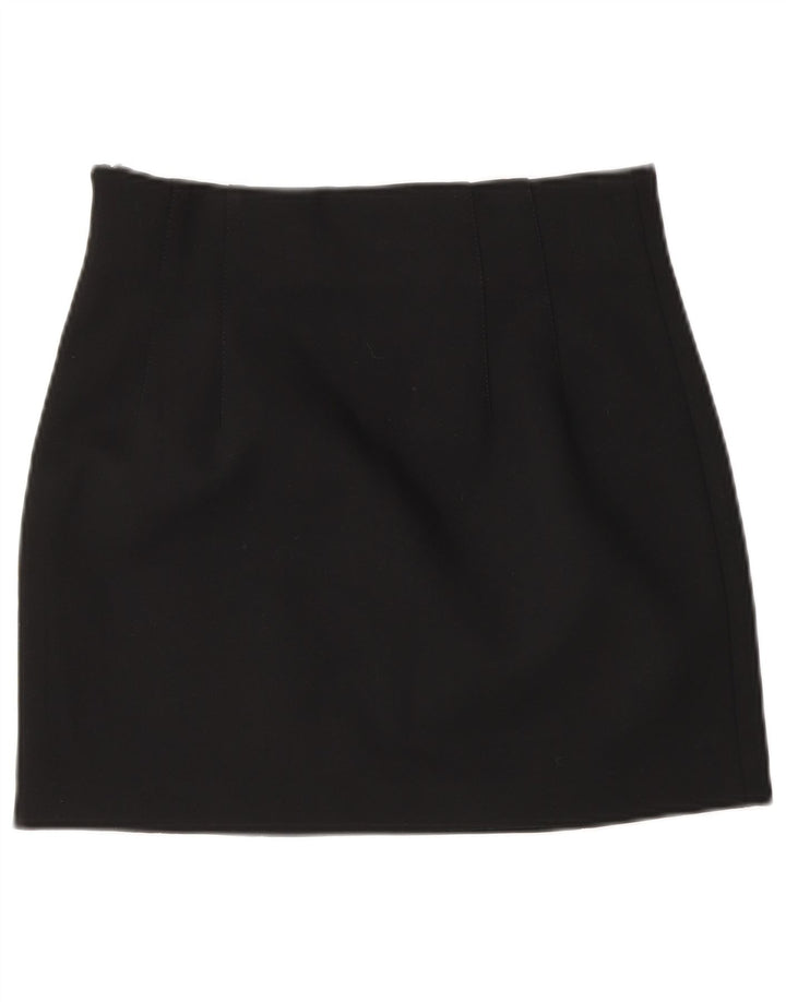 Zara Dame Mini Nederdel Small W26 Sort Polyester