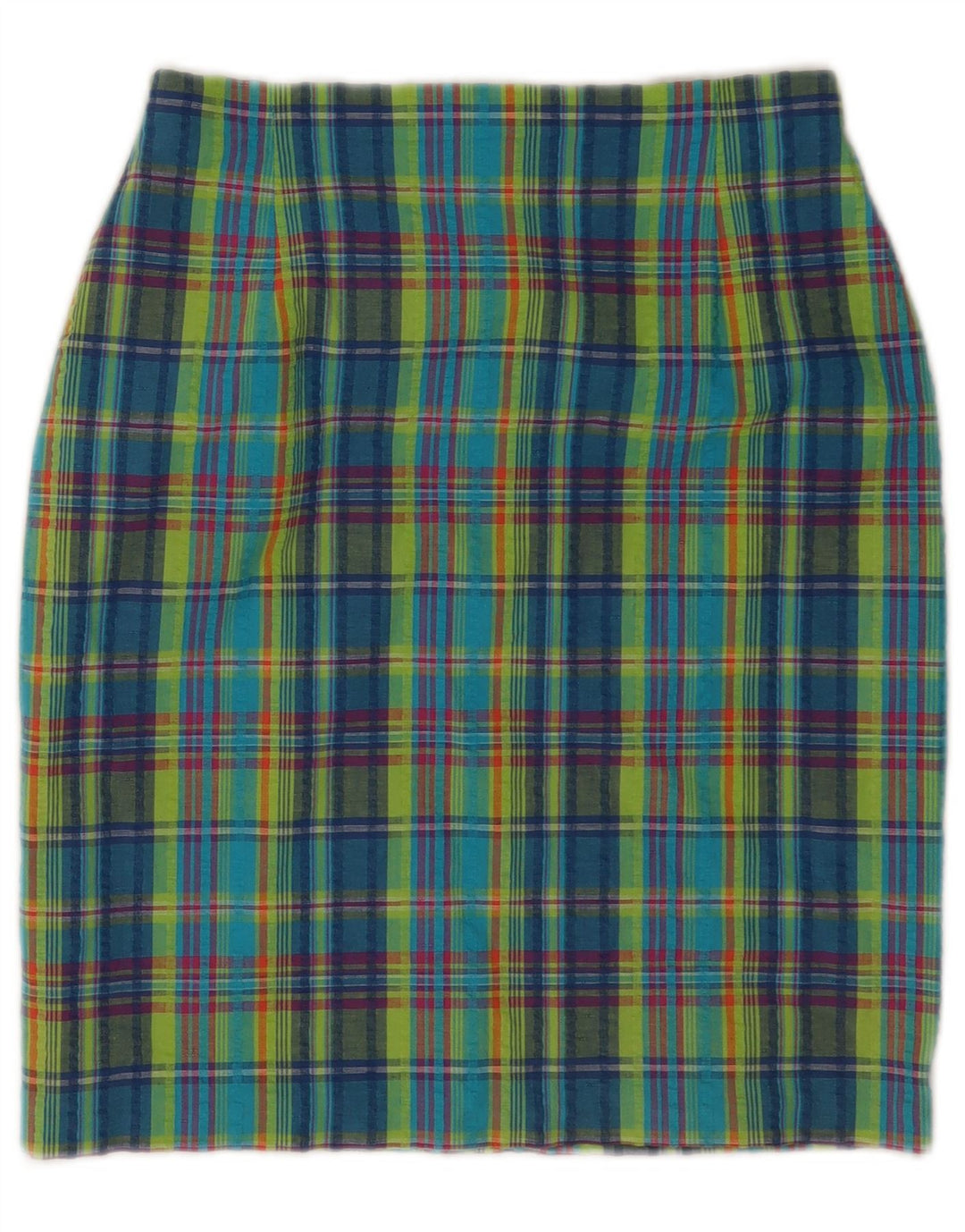 Marks & Spencer Womens Pencil Skirt UK 12 Medium W26 Multicolored Check