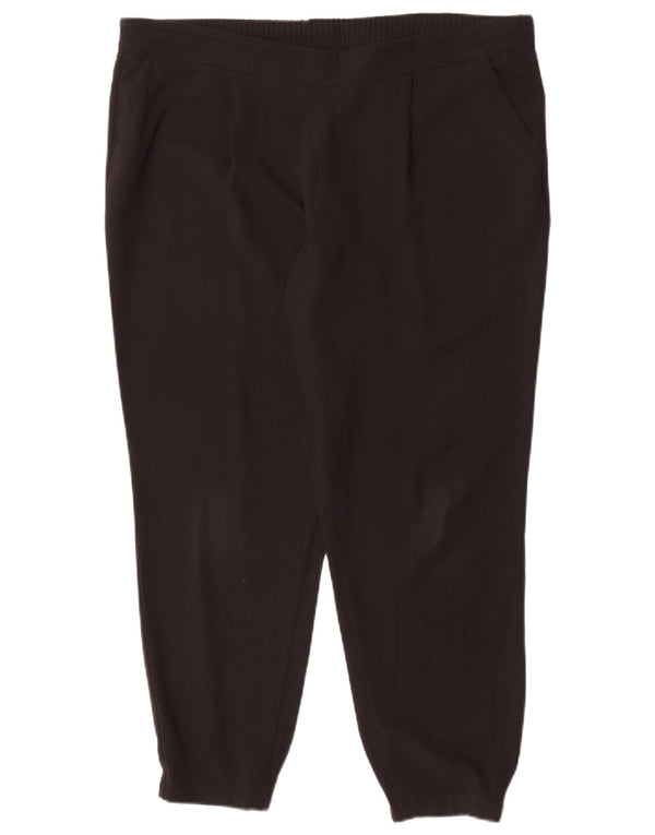 Marks & Spencer Dame joggers Cropped Trousers UK 14 Large W36 L25 Black
