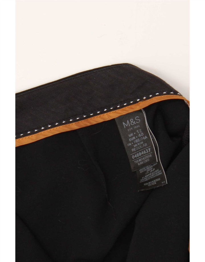 Marks & Spencer Dame Bootcut Suit Bukser UK 12 Medium W32 L30 Black