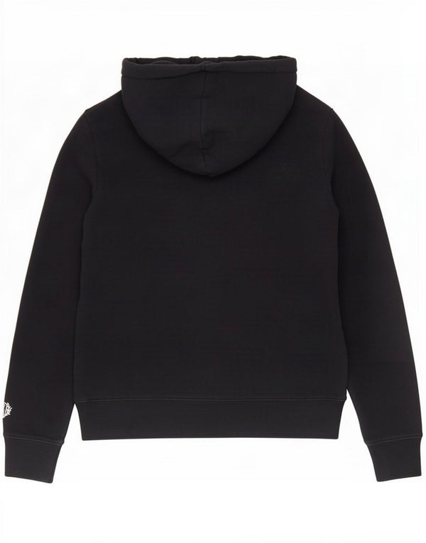 Superdry Grafisk Oversized Hoodie Jumper til kvinder UK 10 Lille sort bomuld
