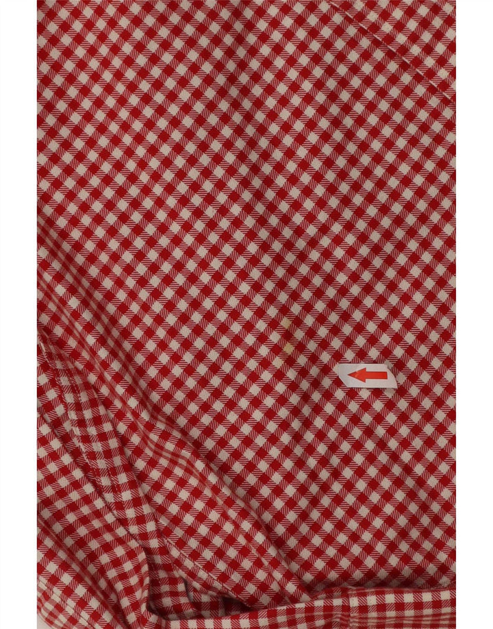 Abercrombie & Fitch Herreskjorte Medium Rød Gingham Bomuld