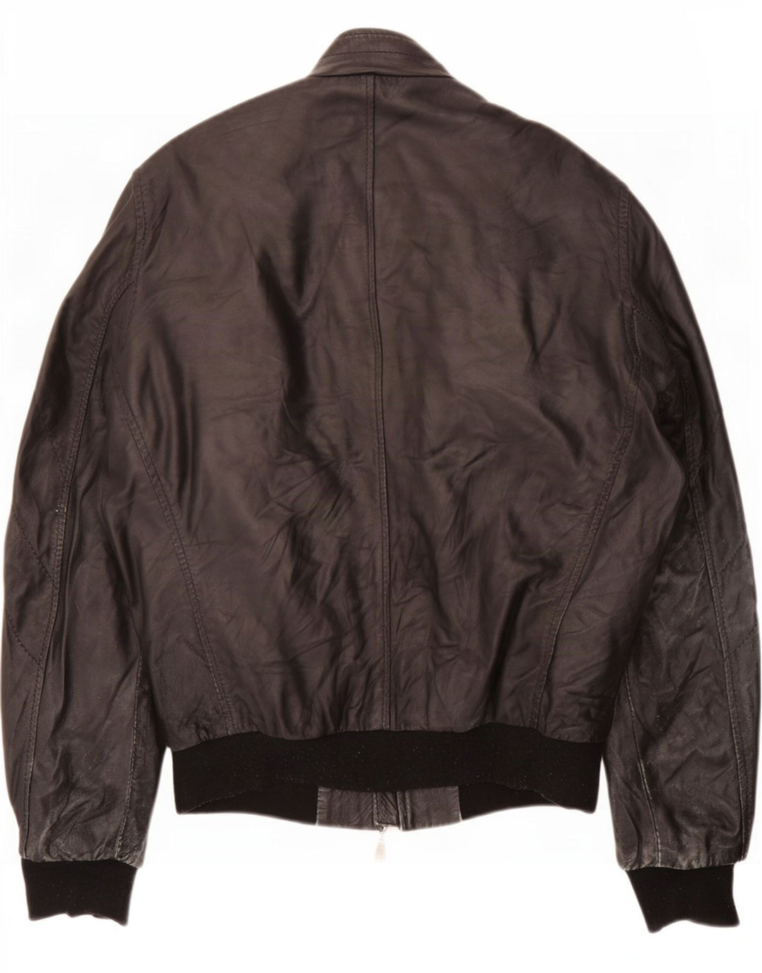 Hogan dame bikerjakke i læder UK 12 Medium Sort