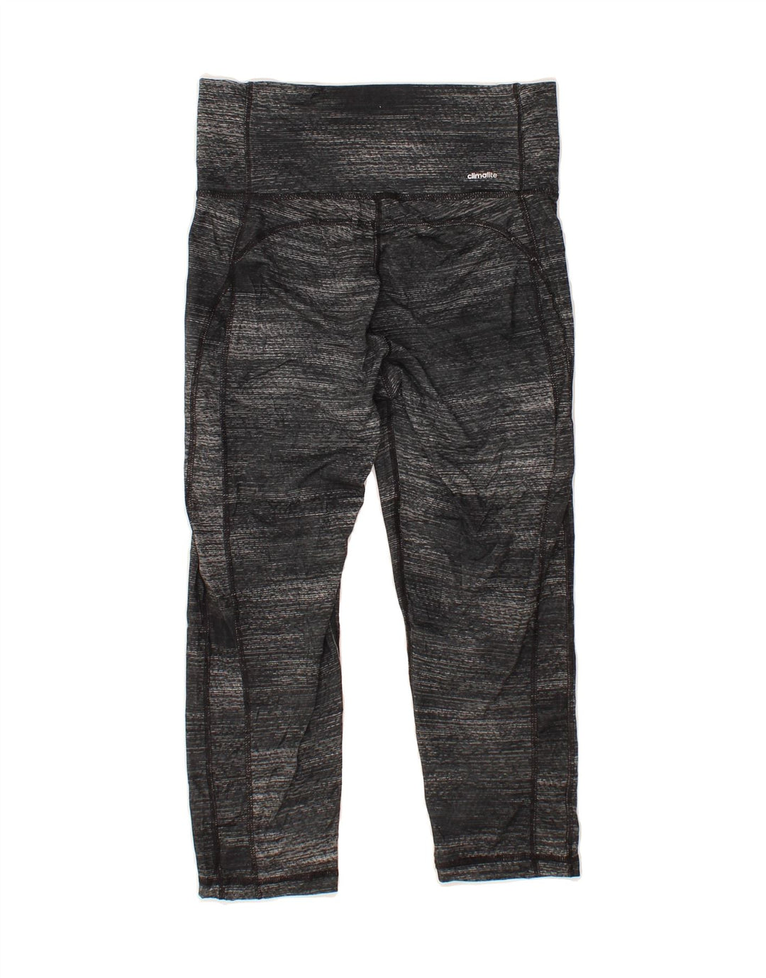 ADIDAS Womens Climalite Capri Leggings UK 8/10 Small  Grey Striped Vintage Adidas and Second-Hand Adidas from Messina Hembry 