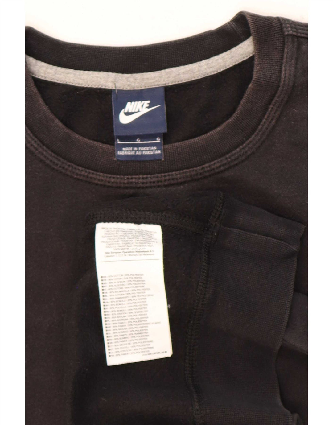 Nike Sweatshirt til mænd, stor sort bomuld