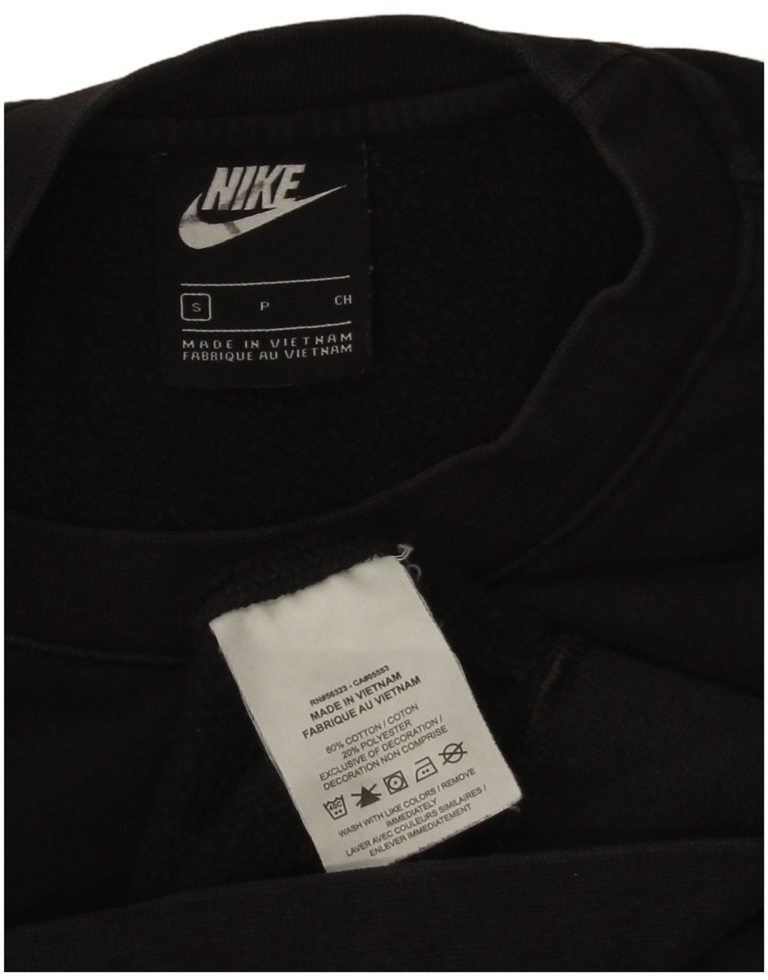 Nike Loose Fit Sweatshirt Jumper lille sort bomuld