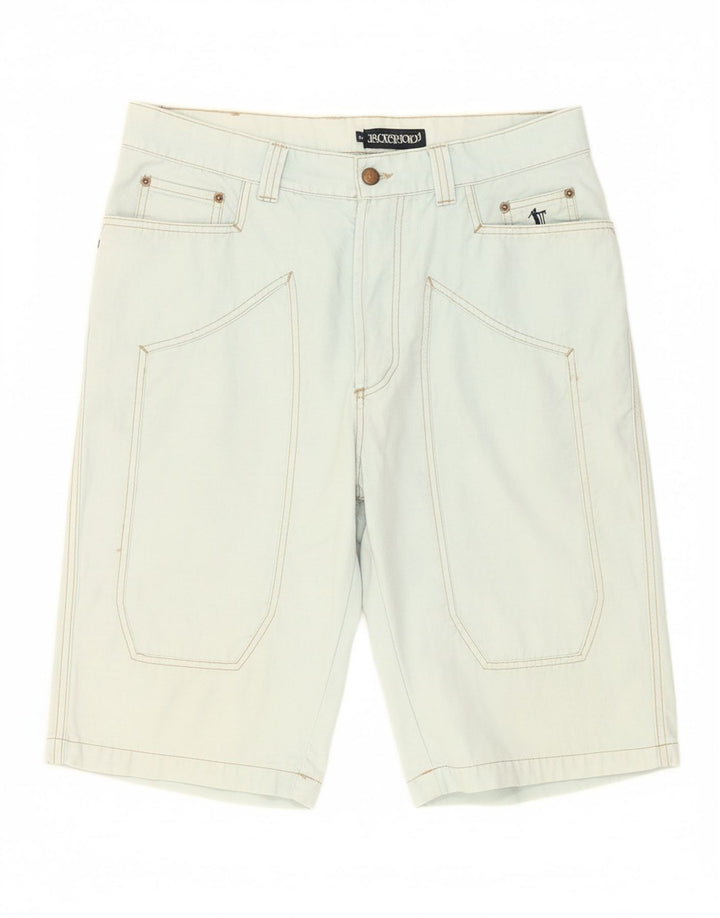 JECKERSON Mens Casual Shorts W34 Large Blue Cotton