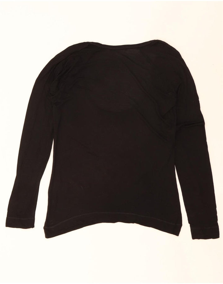 Liu Jo Dame Grafisk Top Langærmet IT 44 Medium Sort Viscose