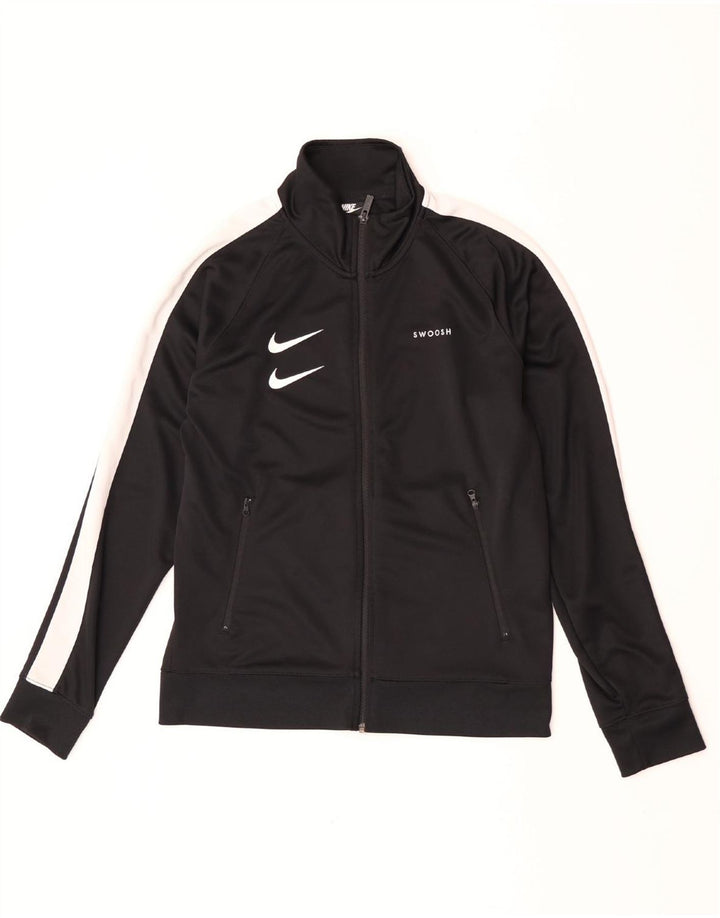 Nike Herre Swoosh Grafisk træningsdragt Topjakke Medium Sort Colourblock