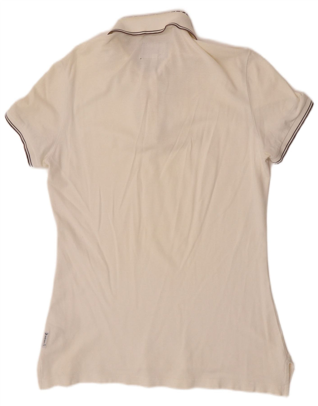 Armani Jeans Dame Polo Shirt UK 14 Medium White Bomuld