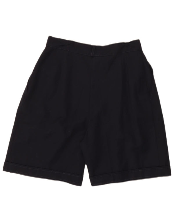 Vintage kvinders højtaljede chinoshorts IT 44 Medium W26 Sort uld