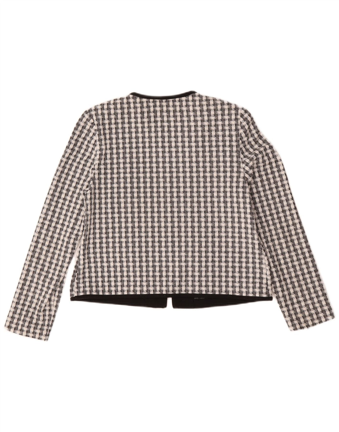 Marks & Spencer Bolero-jakke til kvinder UK 12 Medium Sort Ternet polyester