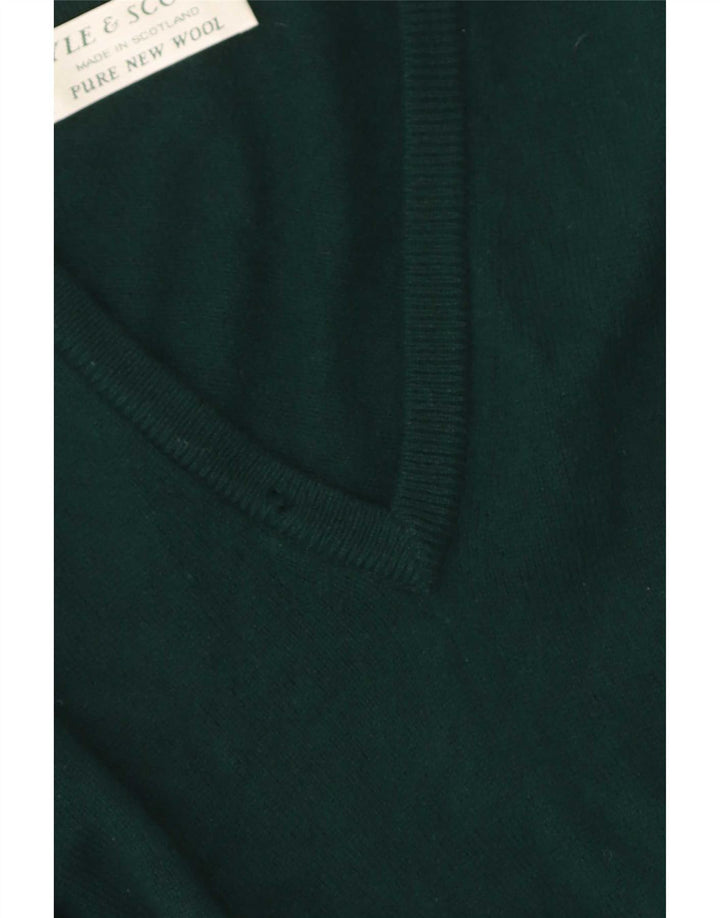 Lyle & Scott Herre V-hals sweater Medium Grøn Ny Uld