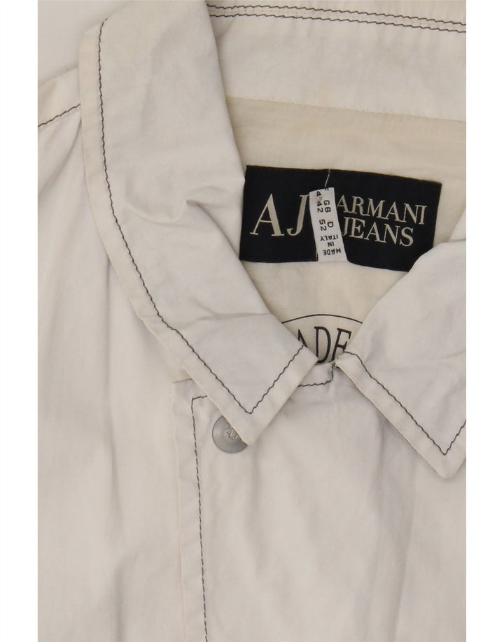 ARMANI JEANS Mens Bomber Jacket UK 42 XL Beige Colourblock Vintage Armani Jeans and Second-Hand Armani Jeans from Messina Hembry 