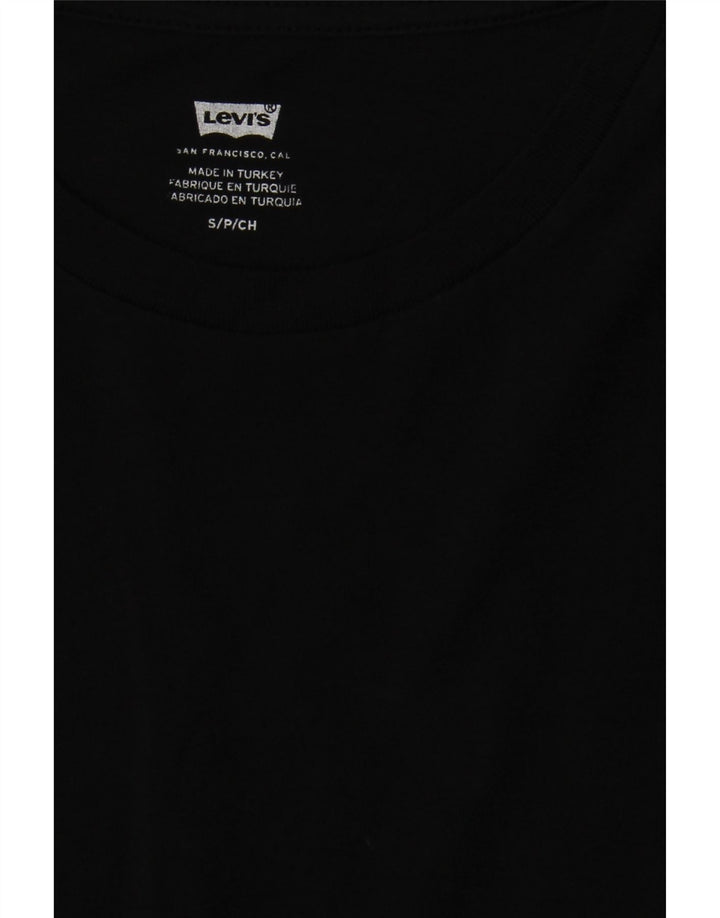 LEVI'S Mens T-Shirt Top Small Black Cotton Vintage Levi's and Second-Hand Levi's from Messina Hembry 