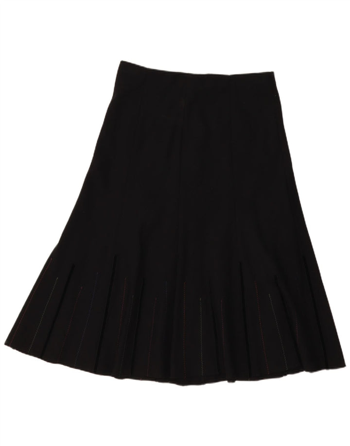 Marks & Spencer A-line nederdel til kvinder UK 12 Medium W32 Sort polyester