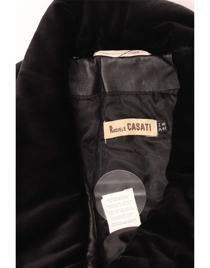 Vintage dame læderjakke IT 48 XL Sort