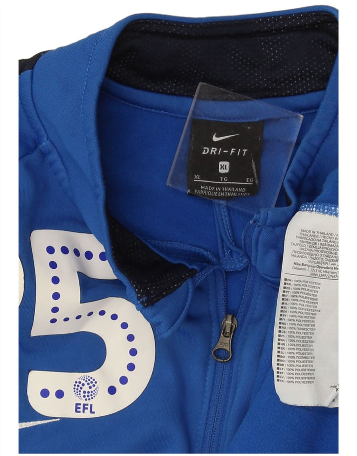 Nike Herre Dri Fit Grafisk Pullover Træningsdragt Top XL Blå Colourblock