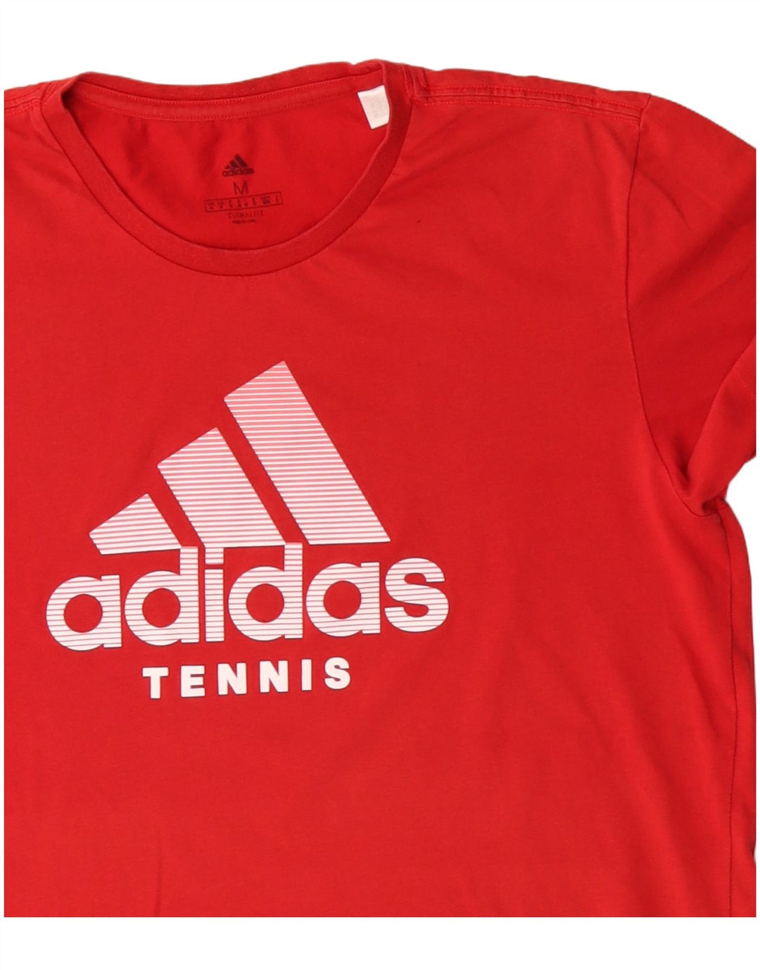 Adidas Herre Climalite Grafisk T-Shirt Top Medium Rød Bomuld