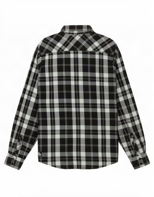 Quiksilver Mens Flannel Shirt Large Black Check Cotton