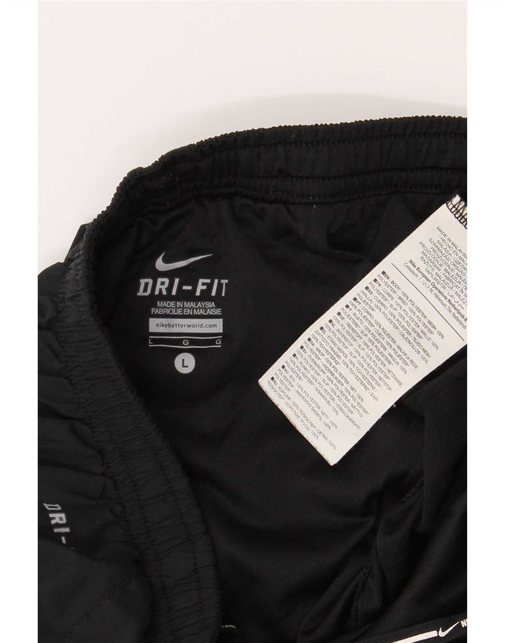 Nike Regular Sports Shorts til mænd Large Black Colourblock Polyester Sports